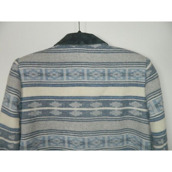 Braetan Jacket Blazer Size Medium Blue  Vintage Aztec Print Western Suede Collar - Picture 5 of 10